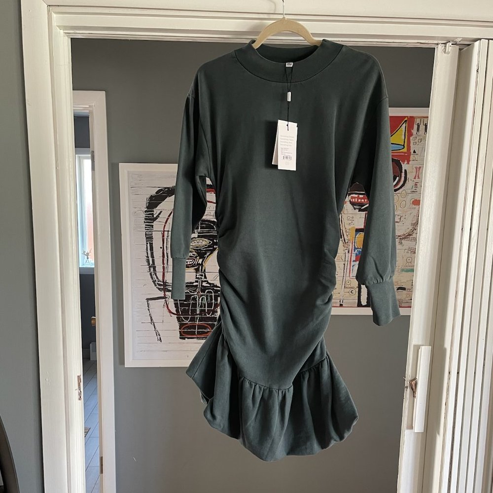 Something Navy Ruched Sweatshirt Dress